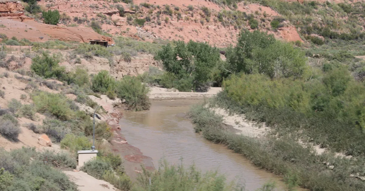 Moenkopi Wash from the State Route 264 bridge, Arizona