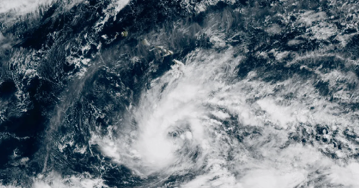 GOES satellite view of the event region
