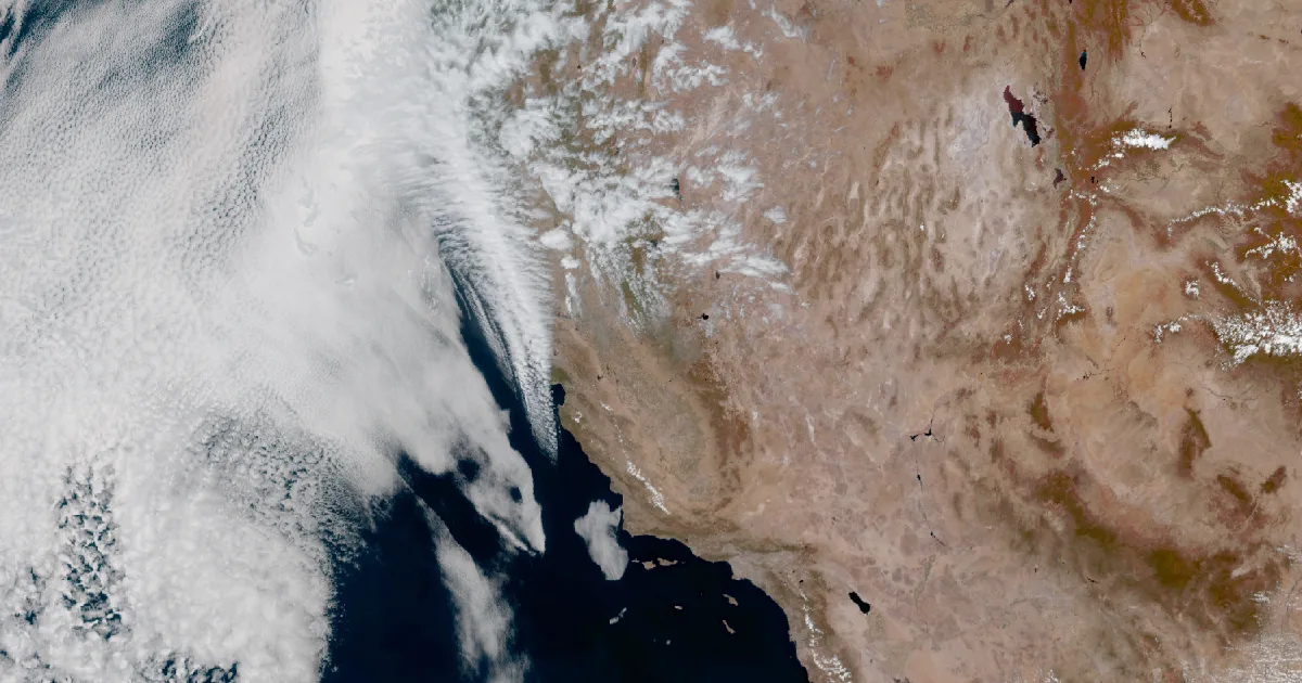 GOES satellite view of the event region