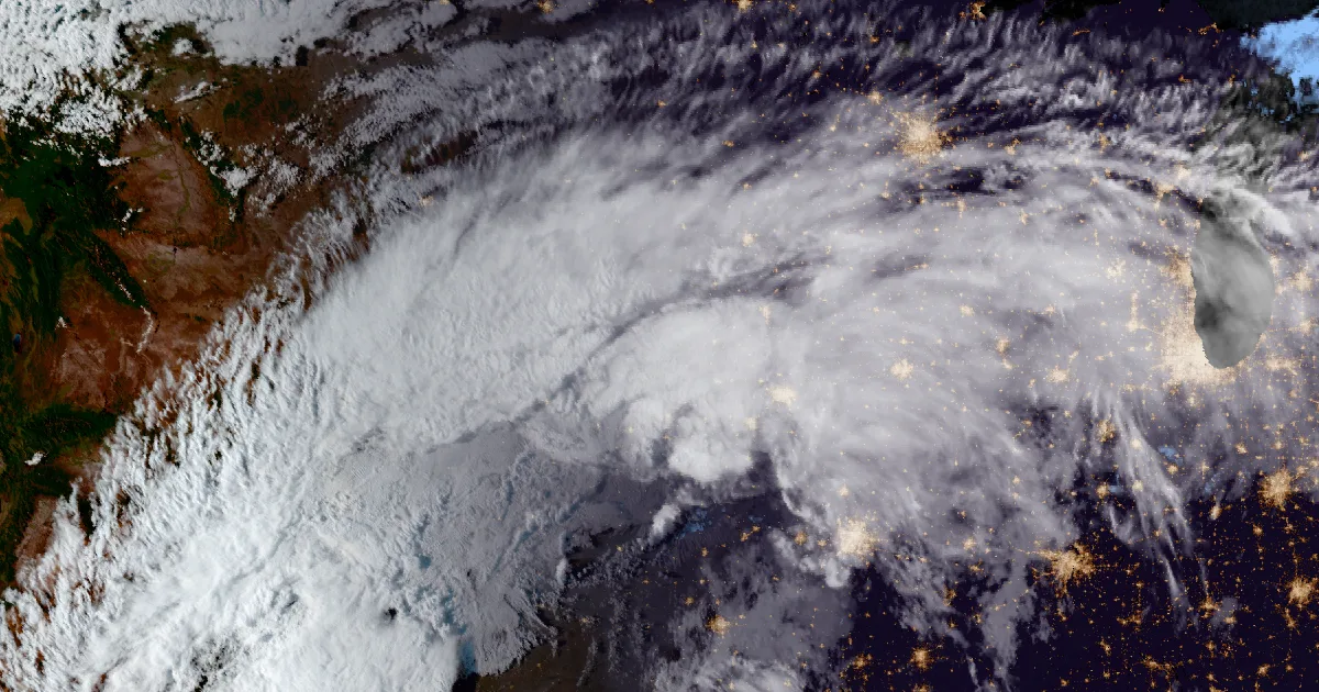 GOES satellite view of the event region