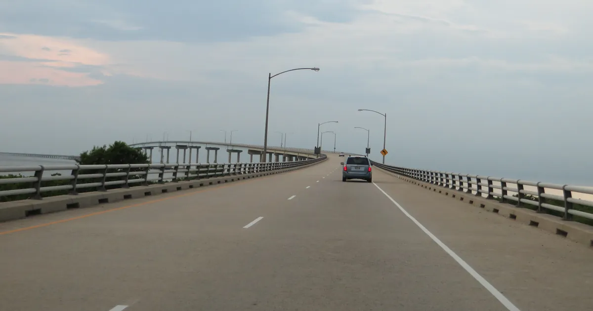 Chesapeake Bay Bridge-Tunnel at the mouth of the Chesapeake Bay, Virginia