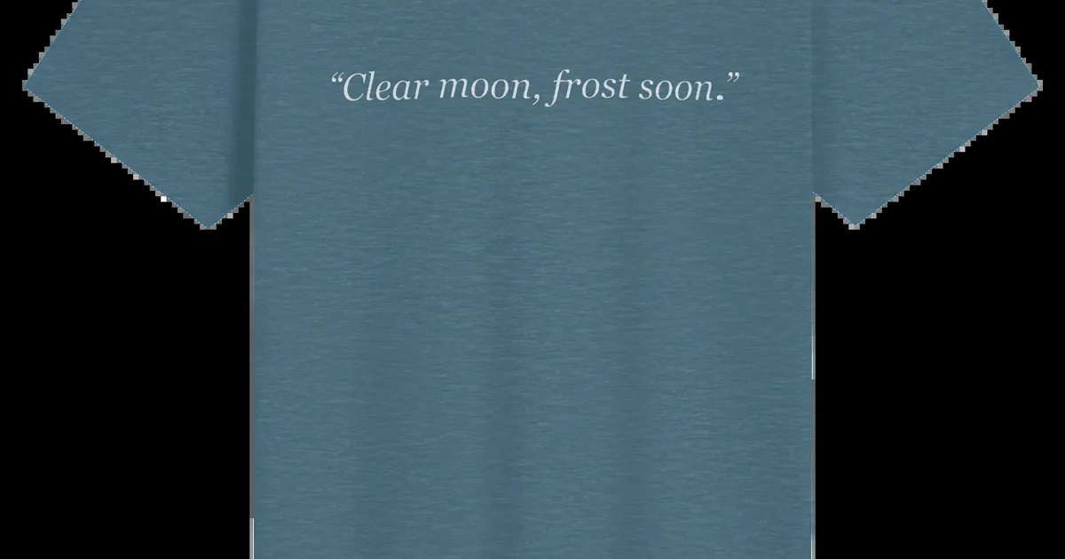 Clear Moon, Frost Soon T-Shirt from the Rock Shop