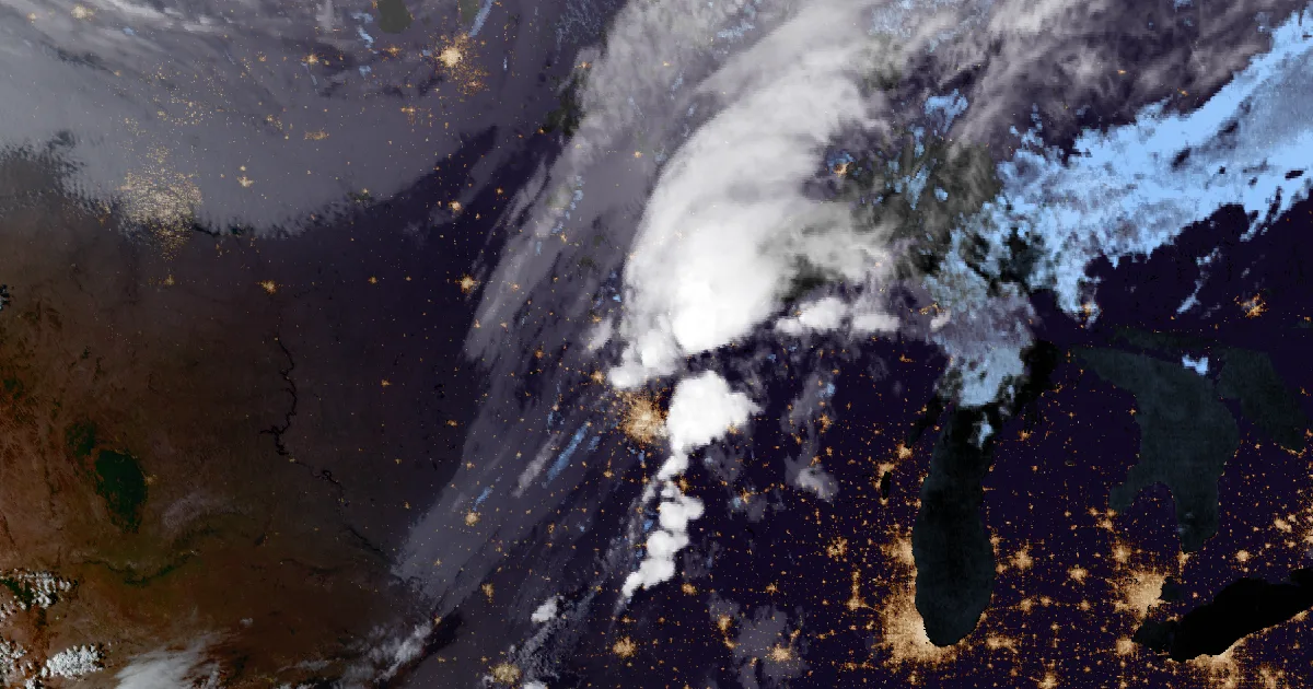 GOES satellite view of the event region
