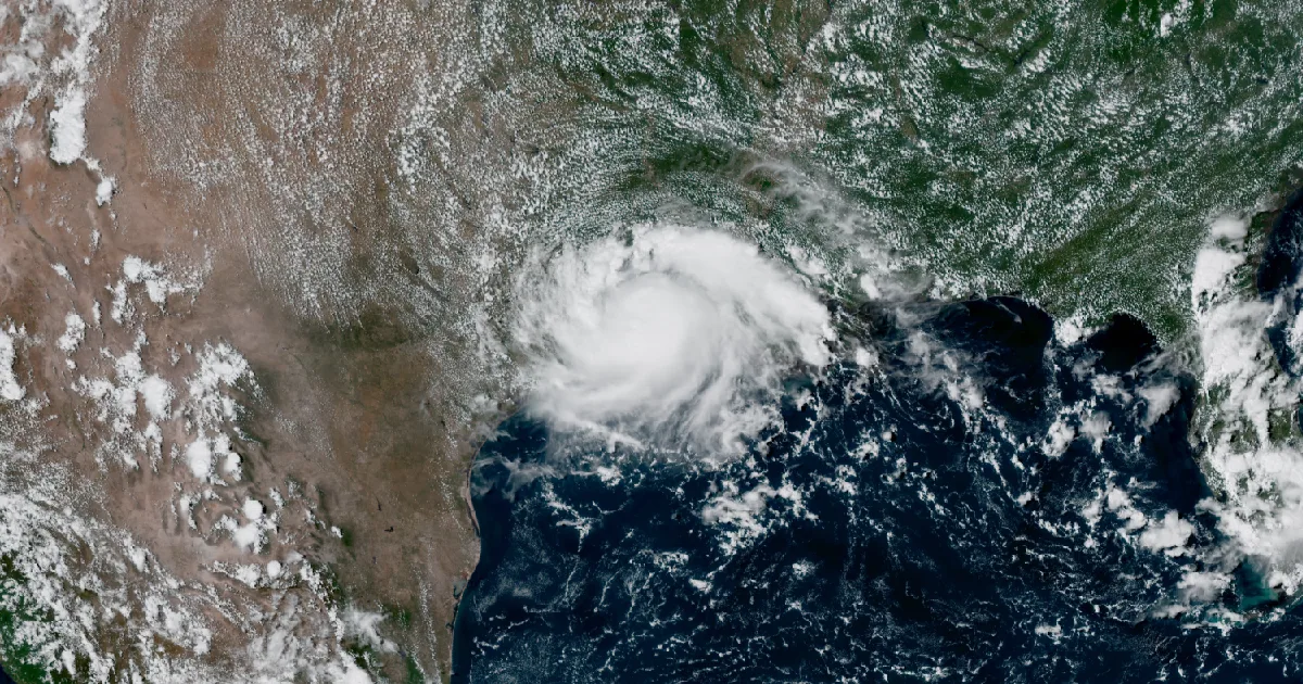 GOES-East satellite view of the event region