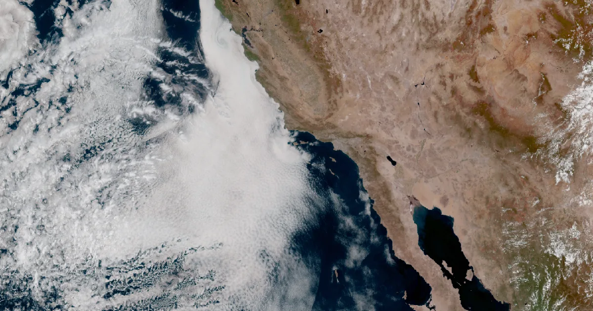 GOES satellite view of the event region