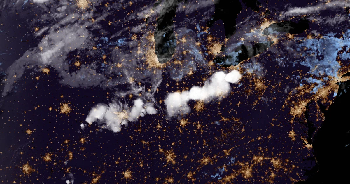 GOES satellite view of the event region