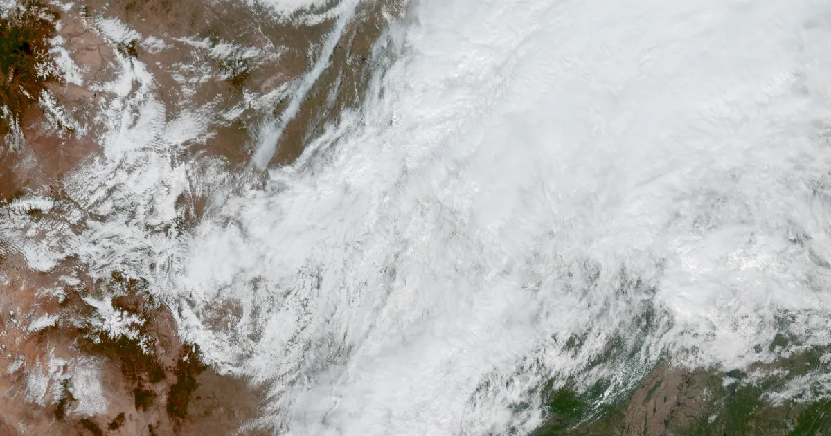 GOES satellite view of the event region