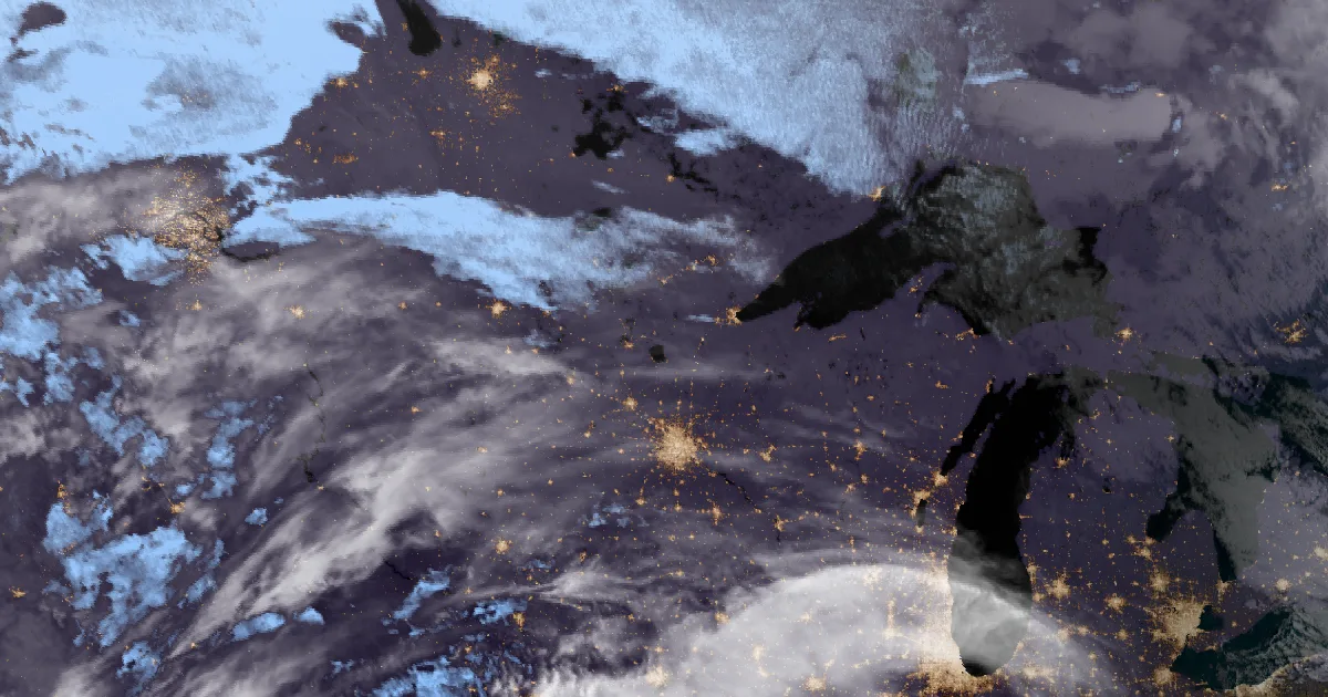 GOES satellite view of the event region