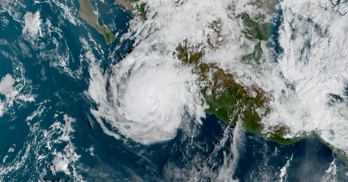GOES satellite view of the event region