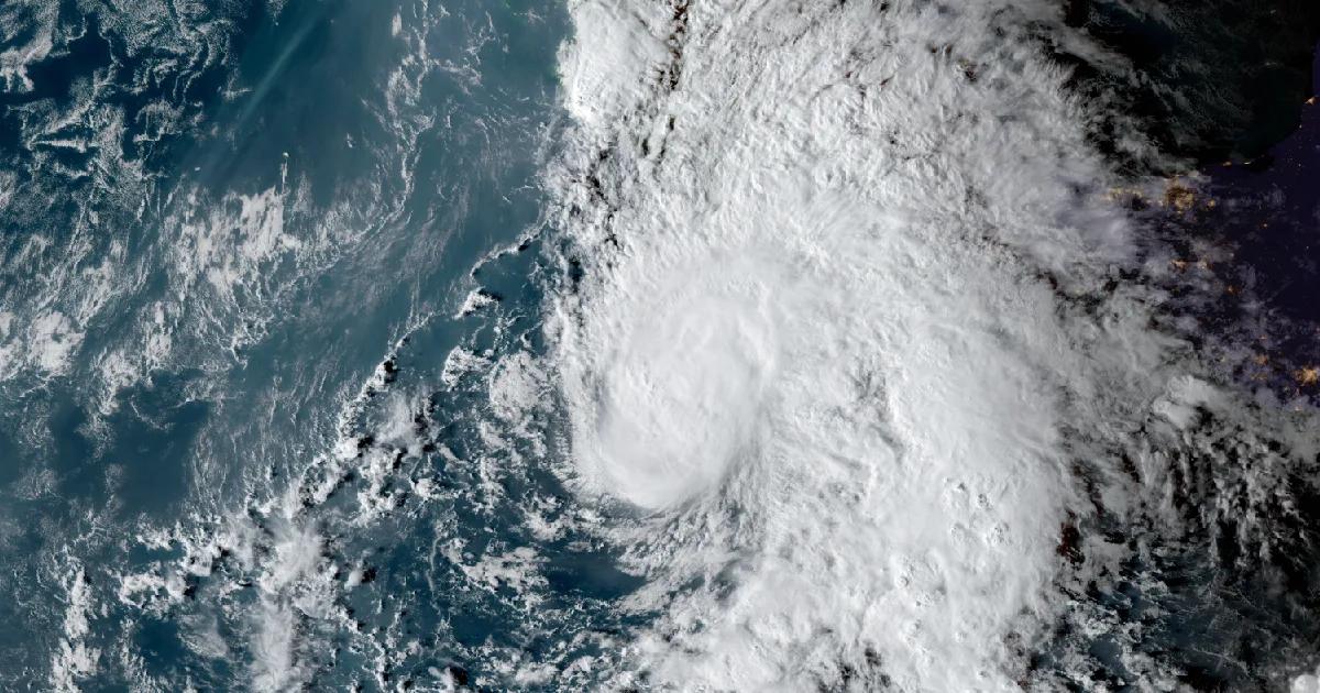 GOES satellite view of the event region