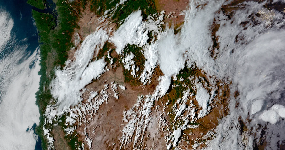 GOES satellite view of the event region