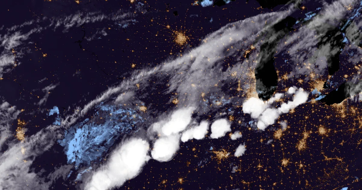GOES satellite view of the event region