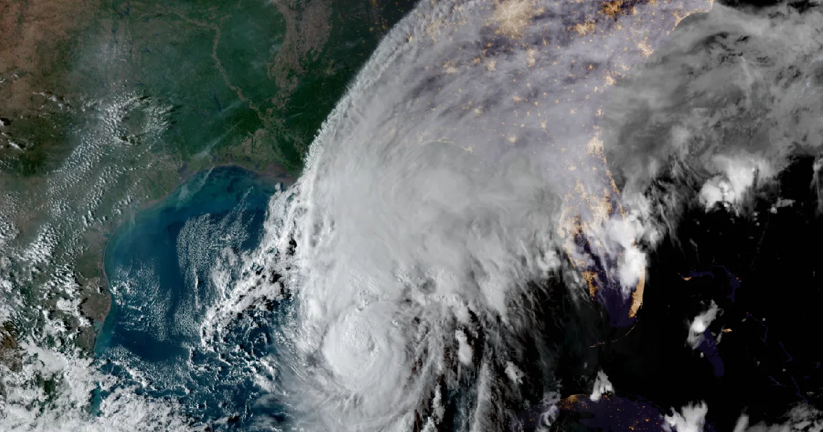 GOES satellite view of the event region