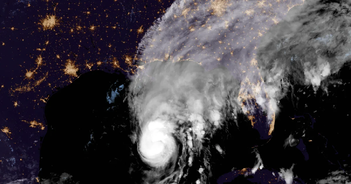 GOES satellite view of the event region