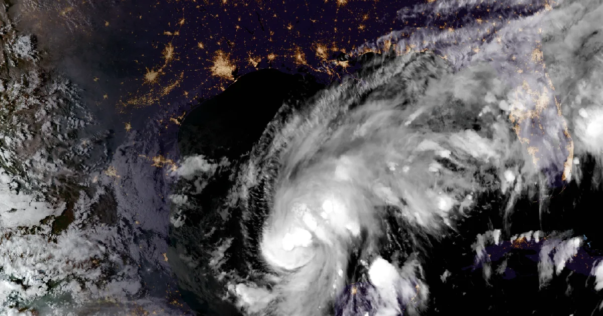 GOES satellite view of the event region