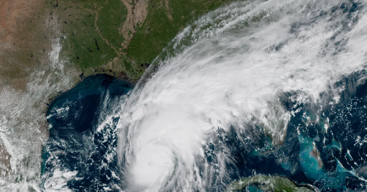 GOES satellite view of the event region
