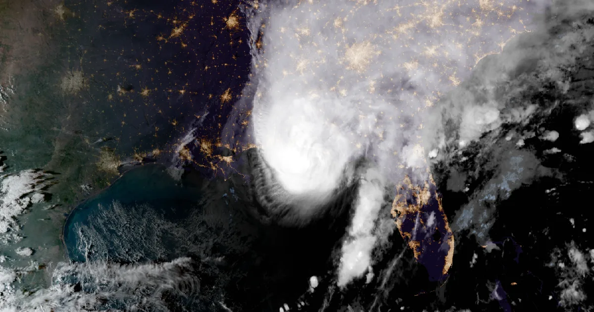 GOES satellite view of the event region