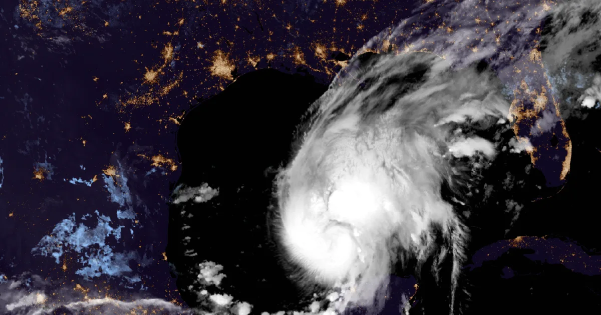 GOES satellite view of the event region