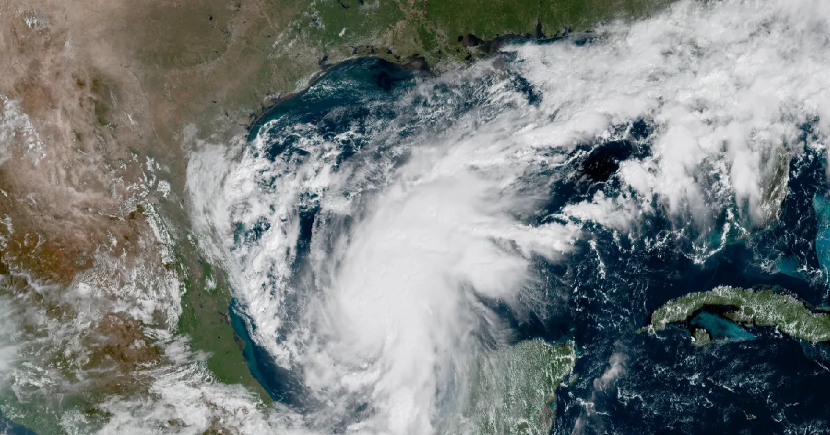 GOES satellite view of the event region