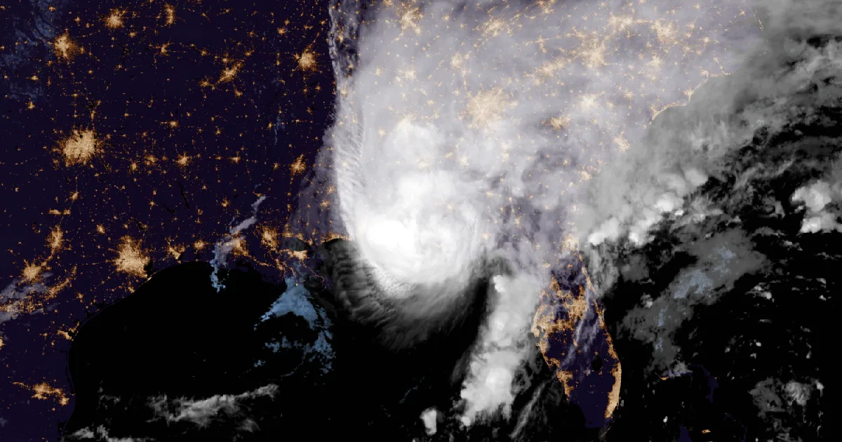 GOES satellite view of the event region