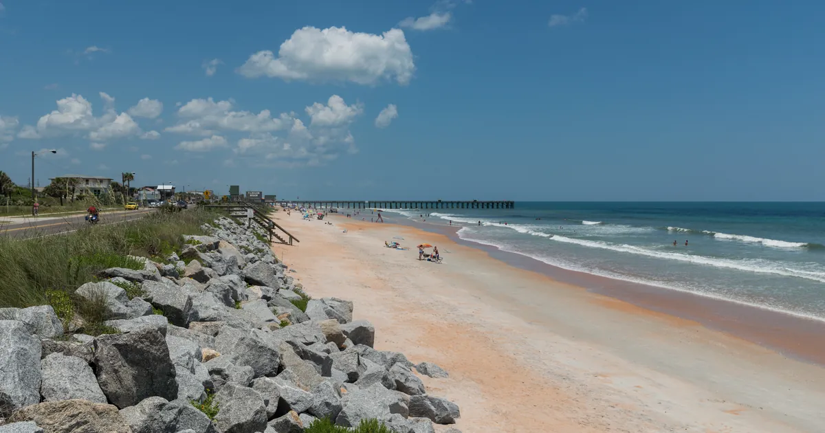 Flagler Beach and its pier, Florida