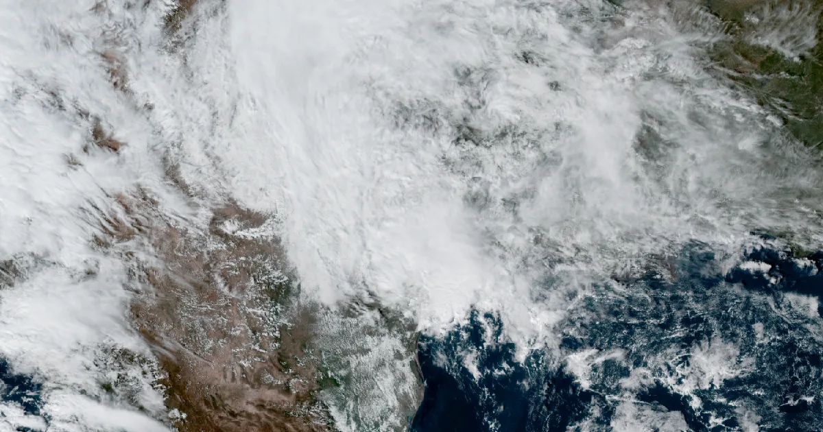 GOES satellite view of the event region