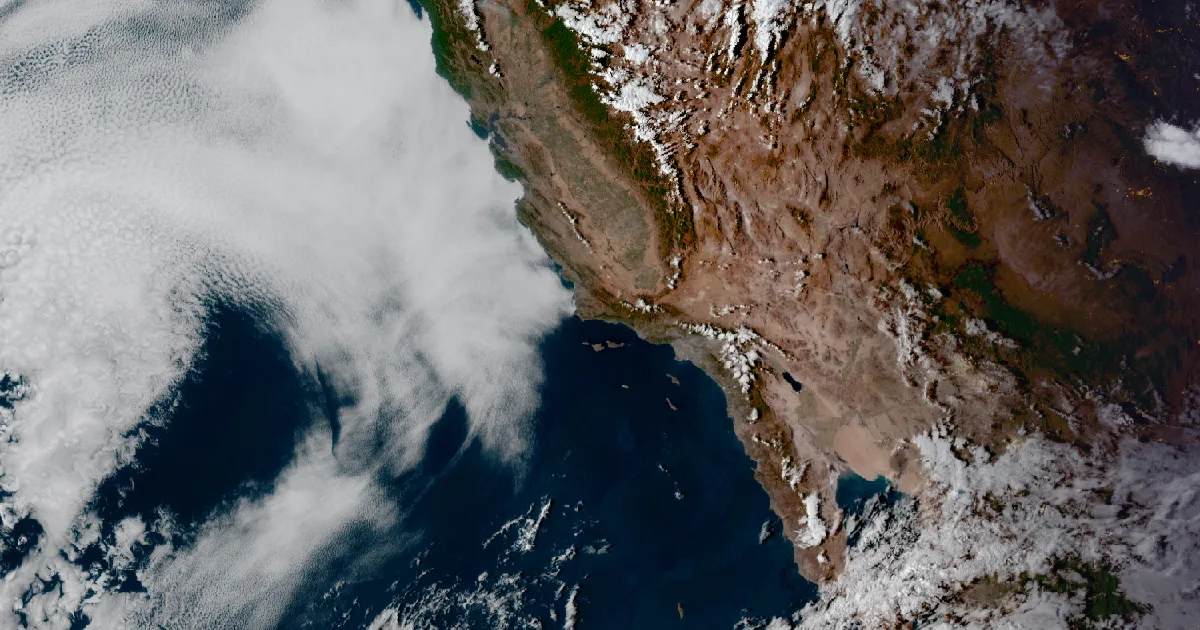 GOES satellite view of the event region