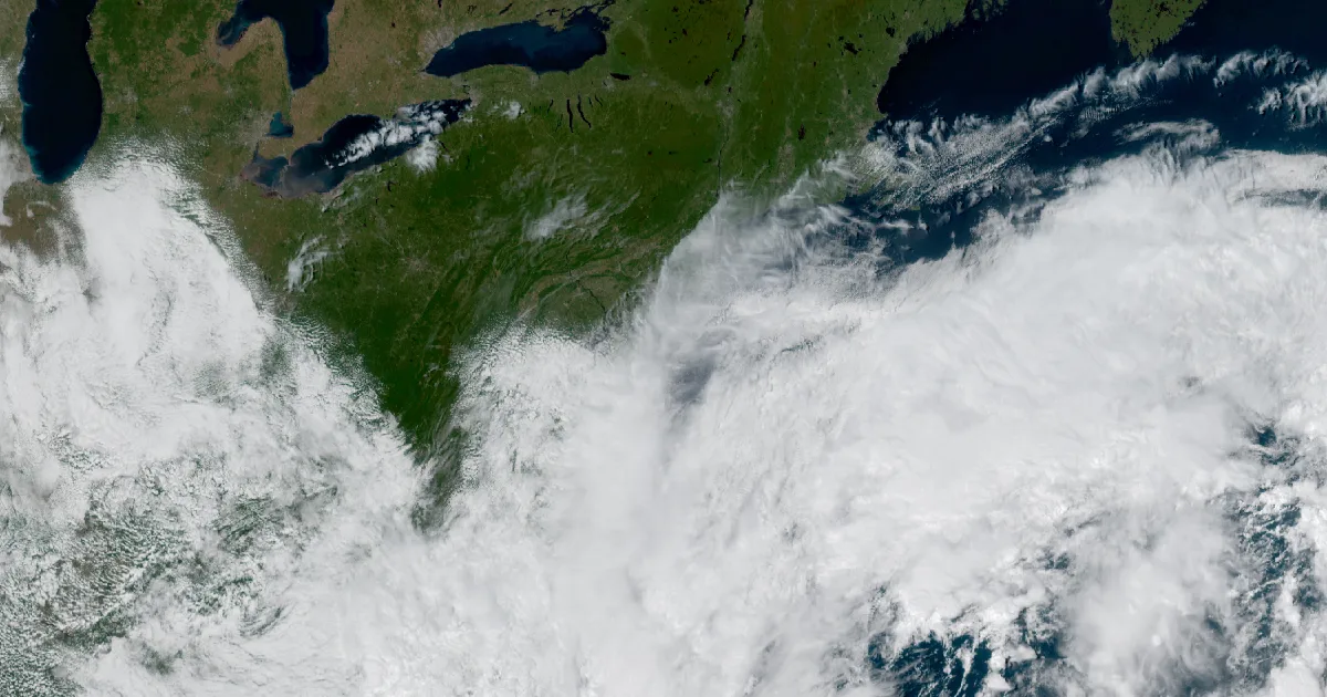 GOES satellite view of the event region