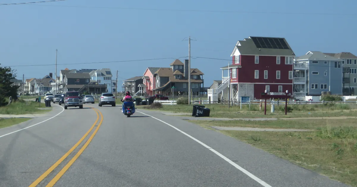 Hatteras Island at Rodanthe, North Carolina Highway 12