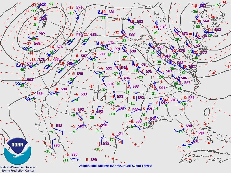 500 mb analysis at 8 PM EDT September 5