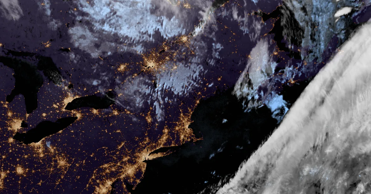 GOES satellite view of the event region