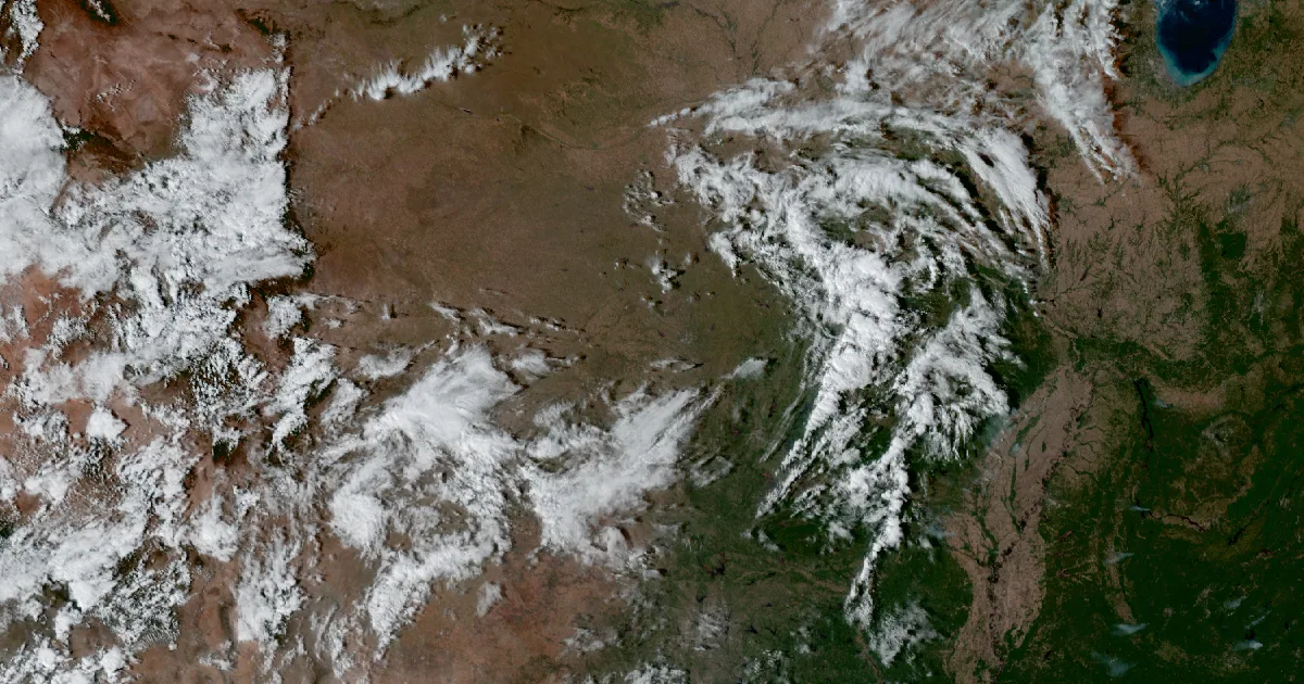 GOES satellite view of the event region