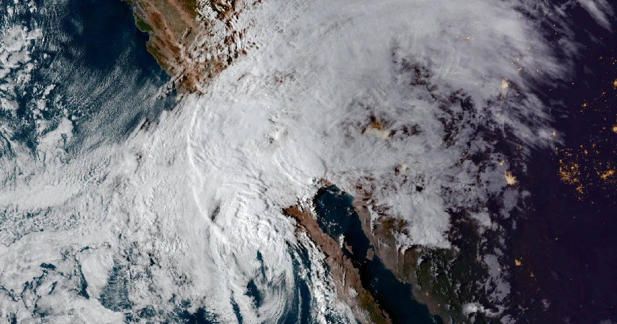 GOES satellite view of the event region