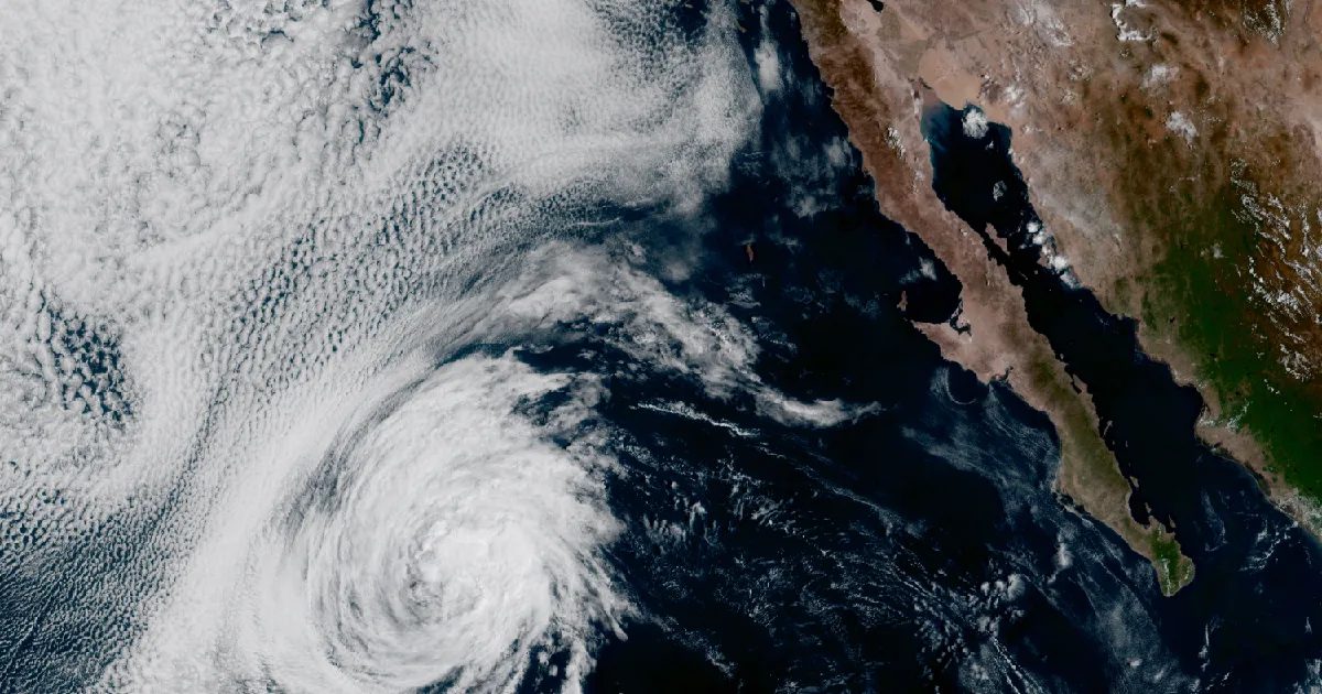GOES satellite view of the event region