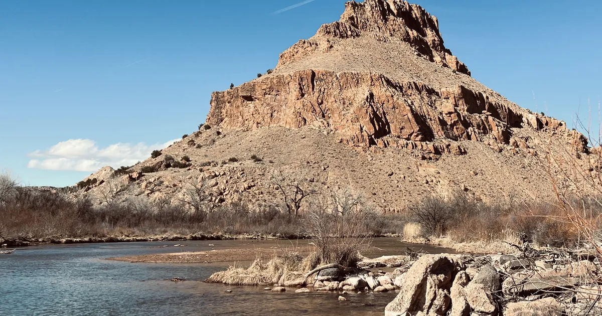 View of the Rio Chama in or around Abiquiú, New Mexico, US.