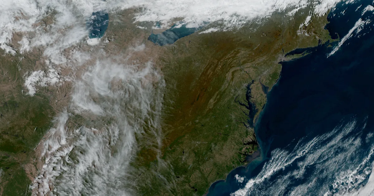 GOES satellite view of the event region
