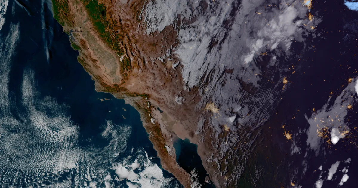 GOES satellite view of the event region