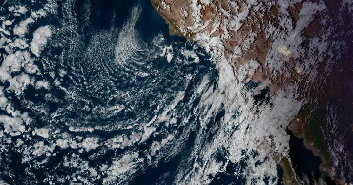 GOES satellite view of the event region
