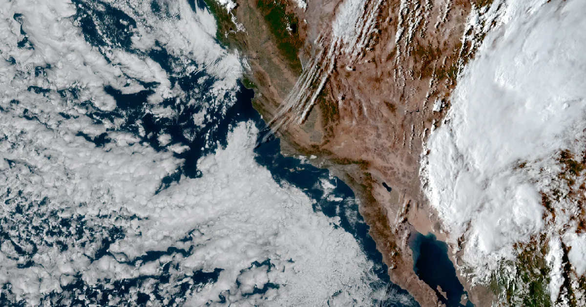 GOES satellite view of the event region