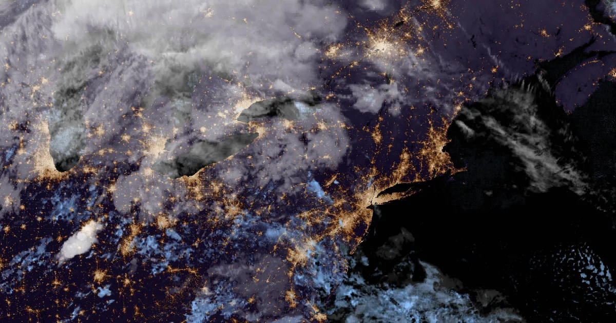 GOES satellite view of the event region