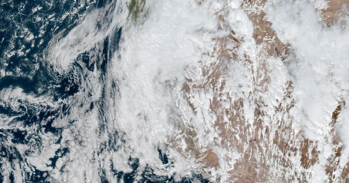 GOES satellite view of the event region