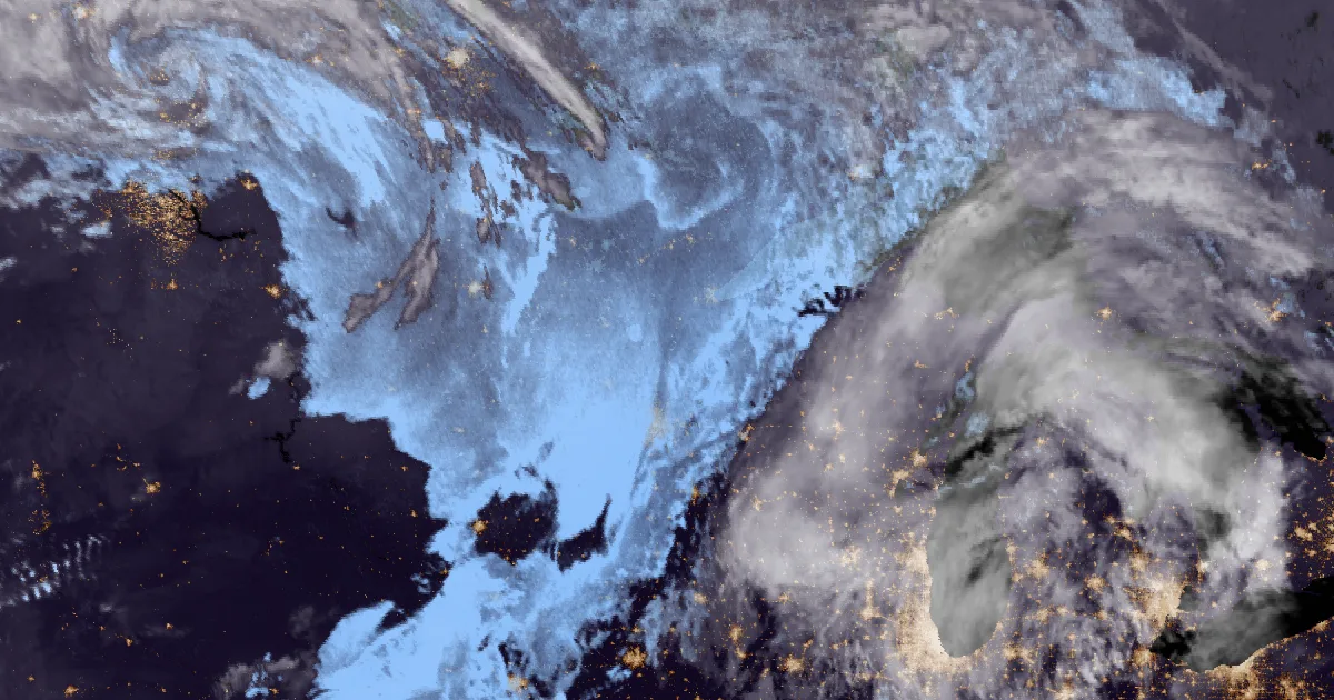 GOES satellite view of the event region