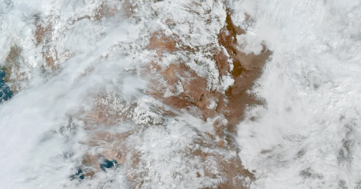 GOES satellite view of the event region