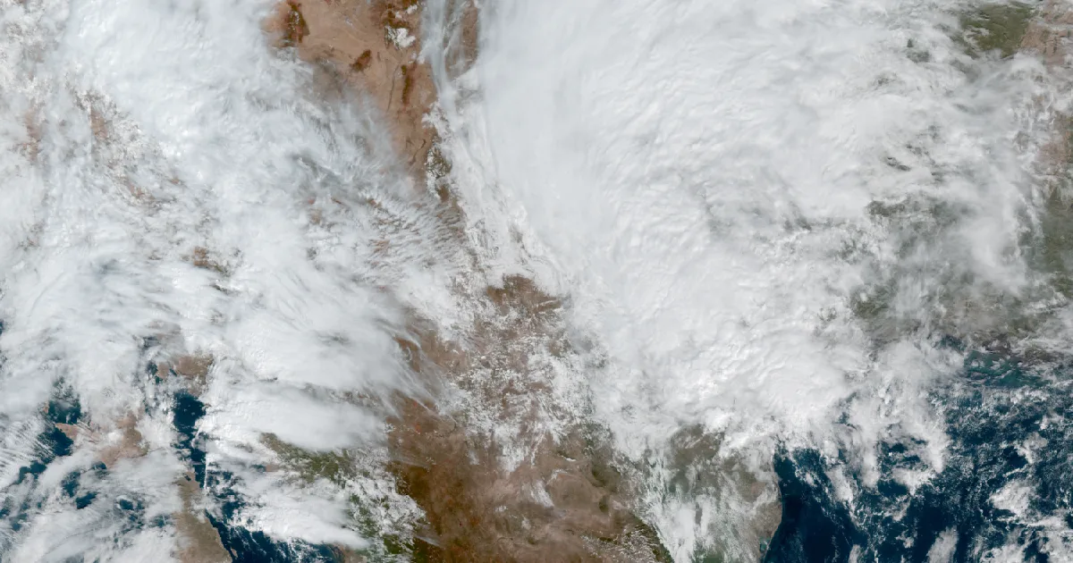 GOES satellite view of the event region