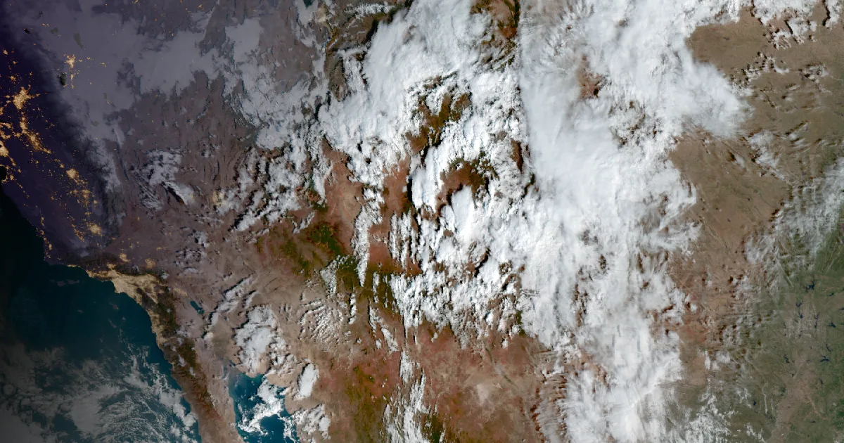 GOES satellite view of the event region