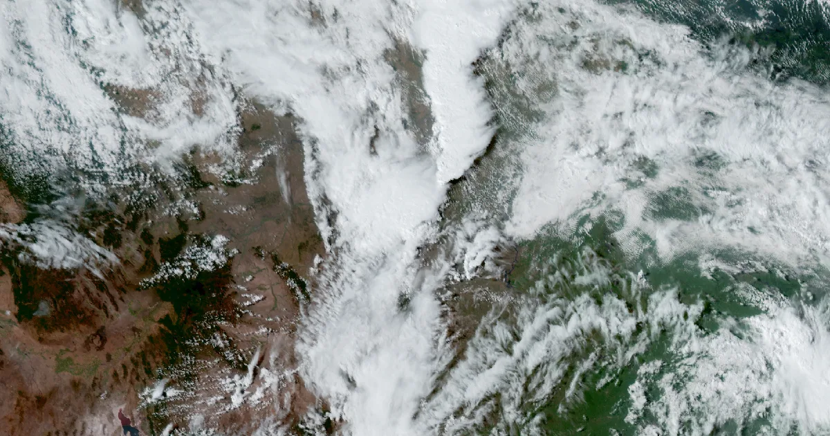 GOES-East satellite view of the event region