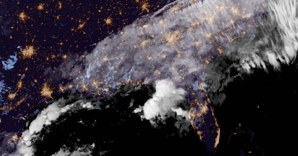 GOES satellite view of the event region