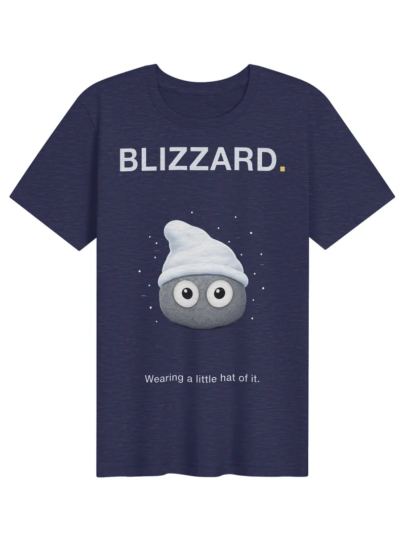 BLIZZARD. Wearing a Little Hat of It. T-Shirt